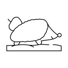 hedgehog autumn autumn season line icon vector. hedgehog autumn autumn season sign. isolated contour symbol black illustration
