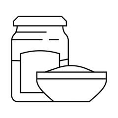 cranberry sauce autumn season line icon vector. cranberry sauce autumn season sign. isolated contour symbol black illustration