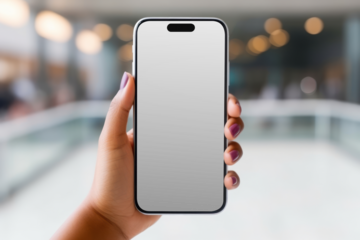 PNG phone screen  mockup, transparent design