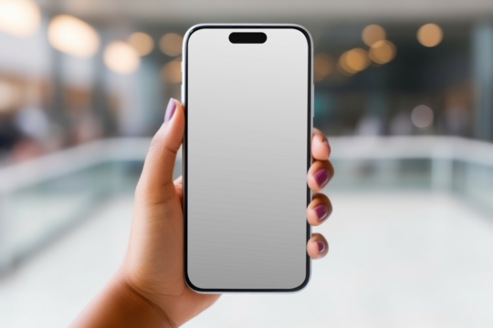 PNG phone screen  mockup, transparent design