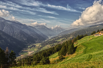 Naklejka premium Mountain landscape in the Val d'Ultimo.