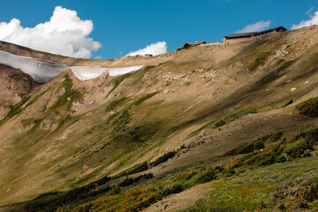 The open tundra cirque high in the mountains alongside Old Fall River Road, just below the Alpine Visitor Center  in Rocky Mountain National Park, Colorado