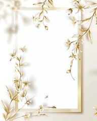 Obraz premium Wedding card with a simple and elegant design a blank space at the bottom for a message