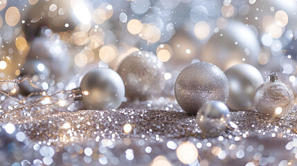 christmas background with balls