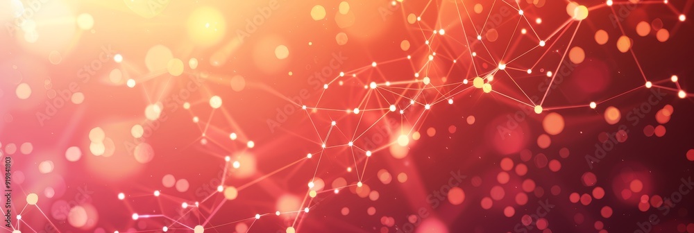 Aufkleber a captivating abstract background showcasing glowing connections and dynamic particles in warm tones