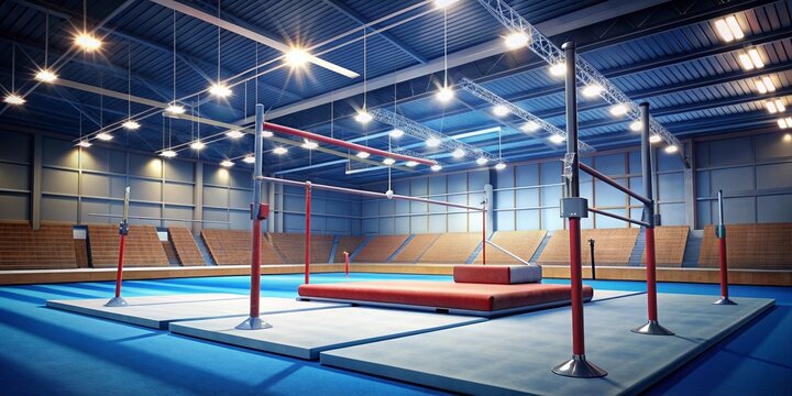 High bar for gymnastics practice , sports, equipment, gymnastics, physical fitness, strength, training, horizontal