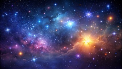 Obraz premium Dark cosmic starry sky background, cosmic, dark, night, sky, stars, space, galaxy, universe, ethereal, celestial, midnight