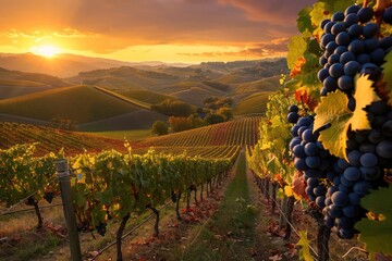 vineyard in autumn