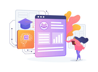 AI-Streamlined Administrative Tasks abstract concept vector illustration.