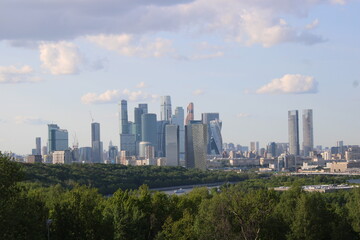 Fototapeta premium view of the moscow city