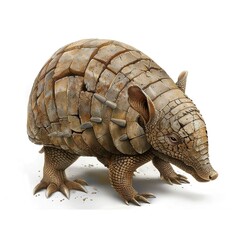 Fototapeta premium Armadillo ruin fantasy animal cartoon isolated whitebackground 16:9