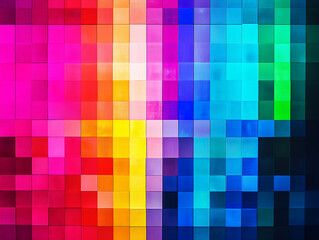 Vibrant Color Spectrum Mosaic Abstract Background