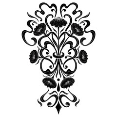 Damask ornamental elements Elegant floral abstract element for design. Perfect for invitations, cards etc