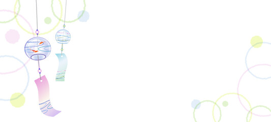 手描き風鈴イラストバナー