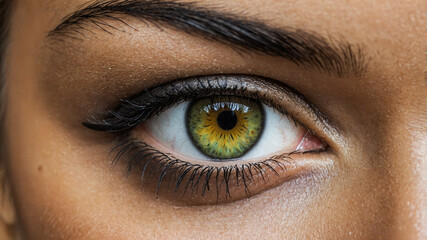Obraz premium Eye closeup hazel brown green 