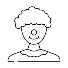 clown vintage show line icon vector. clown vintage show sign. isolated contour symbol black illustration