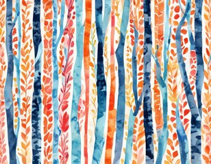 Floral background illustration in watercolor style