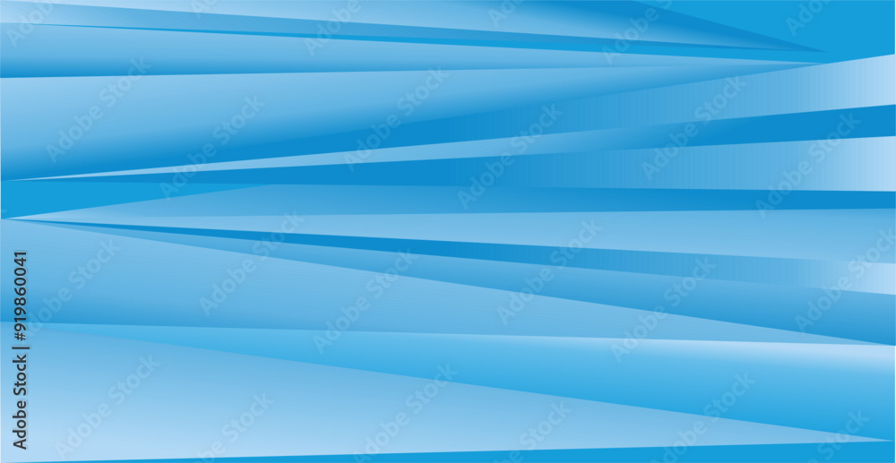 Poster composition of lines, planes and triangular geometric shapes with blue and black gradations as a bac