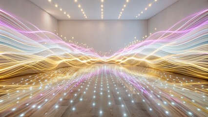 Abstract background with glowing lines