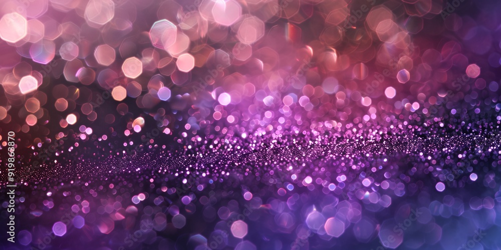 Poster a purple background with many small purple dots. the dots are scattered all over the background and 
