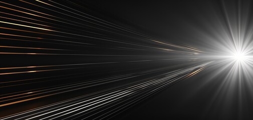 Abstract black and white background with bright light.