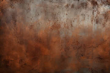 Processed collage of old rusty metal sheet texture in daylight. Background for banner