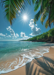 Golden Beach Summer Background