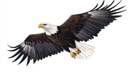 Obraz premium Majestic Bald Eagle in Flight