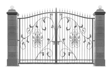 Gate with vegetal ornamentation.  B.