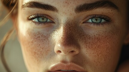 Woman with freckles