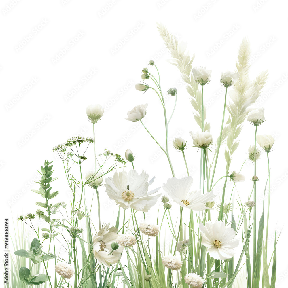 Canvas Prints spring flowers in the grass, background removed image