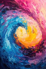 Colorful Swirl of Paint