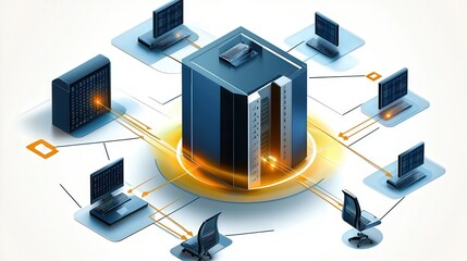 3d diagram of it data center disaster recovery plan, it servers back up duplication farm