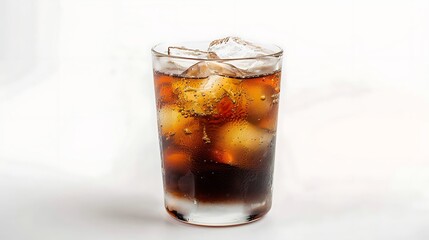 Beverage Fernet con Coca America Argentina herbal cola liqueur white background