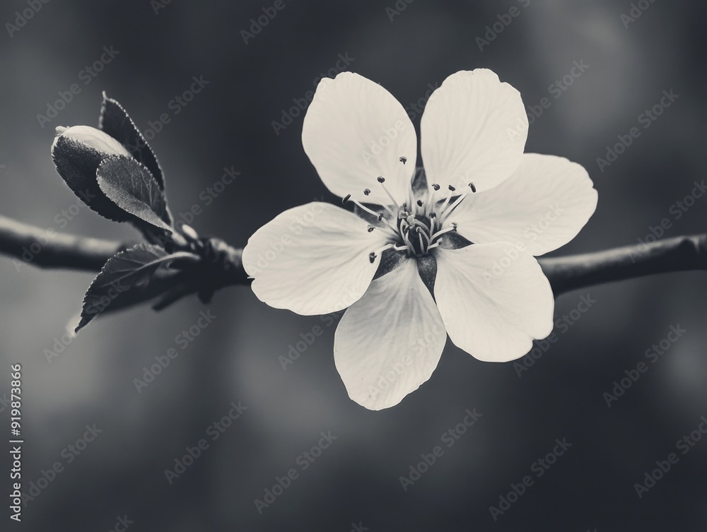 Canvas Prints black and white flower