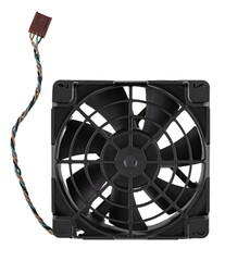 computer fan, cooling system, on white background in insulation