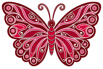 Decorative Butterfly Silhouette Vector | SVG Files for Cricut & Silhouette | Clipart & T-Shirt Graphics