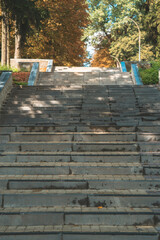 stairs in the old autumn park
