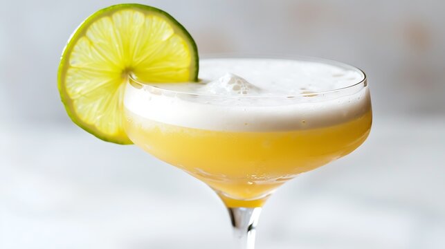 Beverage Guaro Sour America Costa Rica citrusy sugarcane spirit cocktail white background