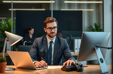 Professional Person working at a desk
