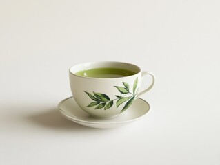 Green tea on saucer