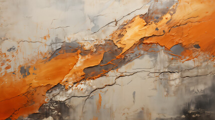 astarte.ai: Burnt Orange and Gray Textured Abstract Art