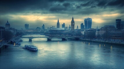 Fototapeta premium London Skyline at Dusk