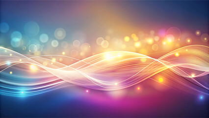 Soft Light Wave Background With Bokeh and Colorful Gradient