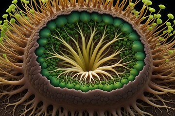 3d illustration of abstract geometric composition,digital art works.