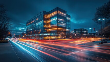 Modern Cityscape at Night
