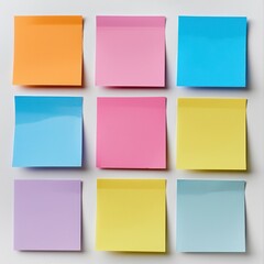 Fototapeta premium Sticky Notes. Plain Blank Sticky Notes with Copy Space for Memo or Message