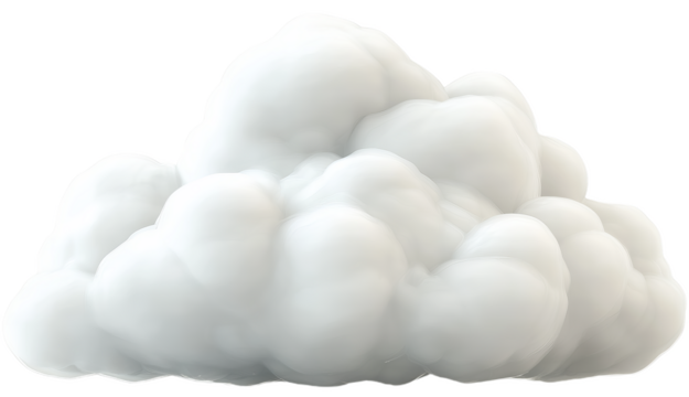 Fluffy white cloud, soft and billowy, brightening up the sky with its airy presence.