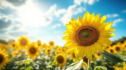 Sunny Sunflower Field