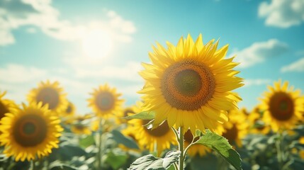 Obraz premium Vibrant Sunflower Field